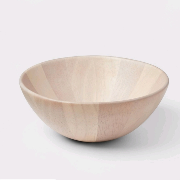 NEW Lot of 3 Threshold 7oz Rubberwood Whitewash Portsmouth Small Serving Bowls - Picture 3 of 8